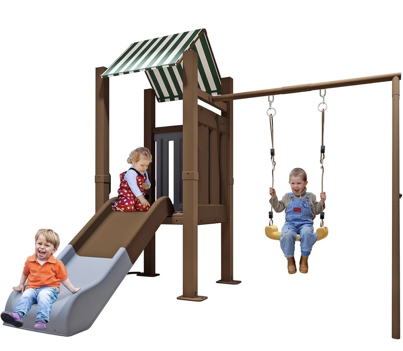 Kids Swing Set with Slide