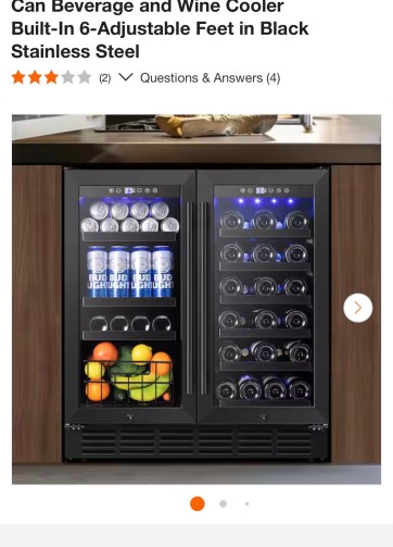 TITTLA 30 in. Dual Zone 33-Bottle and 85-Can Beverage and Wine Cooler Built-In 6-Adjustable Feet in Black Stainless Steel